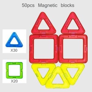 ASSEMBLAGE CONSTRUCTION 50PCS-Ensemble de blocs de construction magnétique