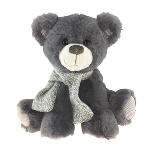 PELUCHE Peluche design 'Teddy Bear' gris - 25 cm [Q3909]