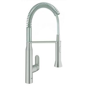 ROBINETTERIE DE CUISINE GROHE 31379DC0 K7 Mitigeur évier douchette professionnelle bec medium Argent