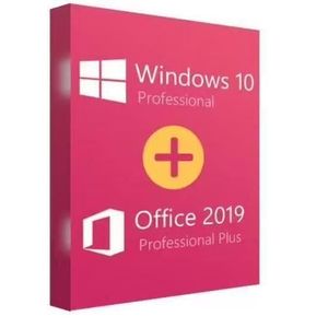 PROFESSIONNEL Pack Windows 10 Pro + Office 2019 Pro Plus - Clé d
