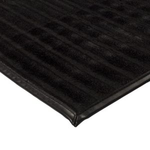 TAPIS DE COULOIR FLOCK - Tapis en cuir effet texture suédine pour un intérieur au look industriel 140 x 190 cm Noir