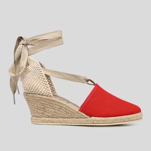Sandales compensees a lacets Cdiscount