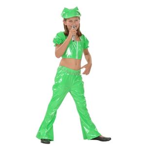 DÉGUISEMENT - PANOPLIE Costume de Disco Star Girl vert - Déguisement enfant Carnaval Anniversaire Fête Halloween - Taille 5 à 11 ans