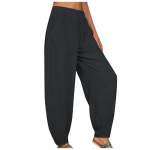 Femmes Large Lin Été Pantalon sarouel 36 38 40 42 44 S M L Beige Plage Femmes Large Lin Été Pantalon sarouel 36 38 40 42 44 S M L Beige Plage