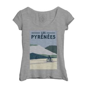 MAILLOT DE CYCLISME T-shirt Femme - Fabulous - Col Echancré - Gris - Manches courtes