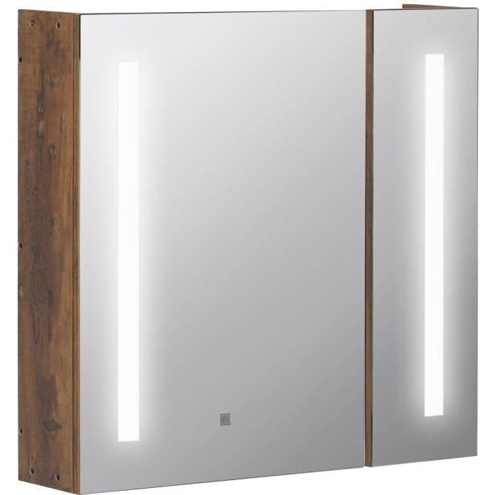 LVSOMT Miroir intégral 153x50cm avec éclairage LED, miroir sur pied au sol,  miroir mural, miroir cosmétique éclairé, grand miroir pleine grandeur,  miroir à poser pour chambre à coucher (noir) : : Cuisine