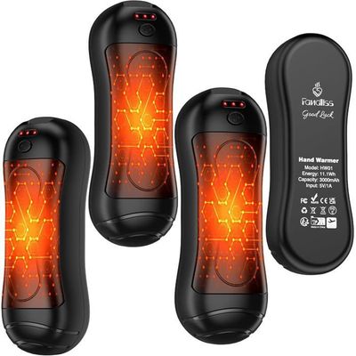 VOSFEEL Chauffe Main Portable, Autonomie 23H, 2 En 1 Chaufferette Main Réutilisable, 6000 MAH Conception Divisée Amovible, 2S Chauffage Rapide, Jusqu'à 55 °C, Cadeau De Noël Chaleureux, Rose