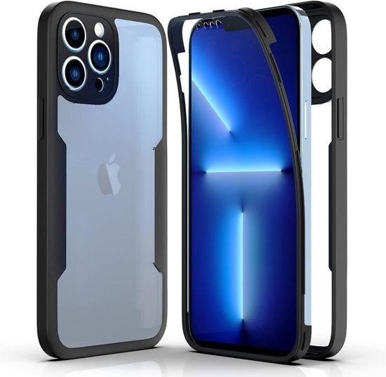 Coque 360° Noire Pour IPhone 13 Pro Max - Protection Renforcée Caméra, Marque Odeydo, Neuf