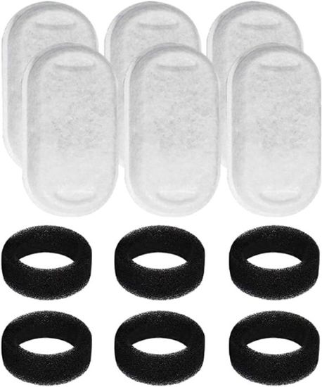 Lot De 40 Filtres Pour Fontaine à Eau Chat - 20 Charbons Actifs + 20 éponges, Taille 11.4x4.5x1 Cm Et 3.6x2.9x0.8 Cm