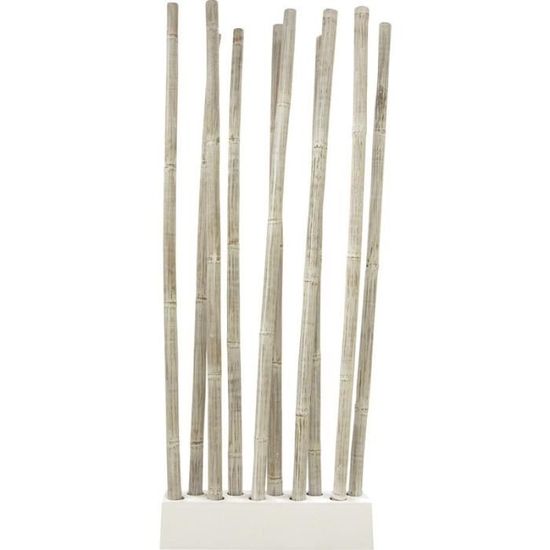 Paravent bambou améa - Blanc - Chambre - Paille - Osier - Fibre naturelle - Intérieur - Adulte - Mixte