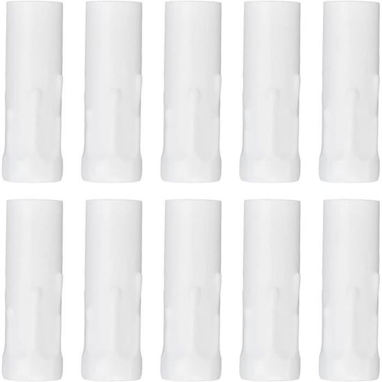 Lot 10 Manchons Support Lampe E14 - Tube Métal Bougie Pour Lustres Et Éclairage Bricolage