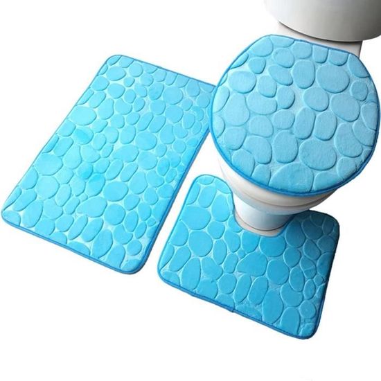 Ensemble Tapis De Bain 3 Set Étoiles Du Ciel WC Tapis Contour Tapis De Salle Antidérapant De