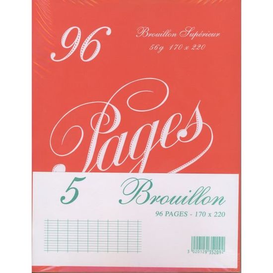 Lot 8 cahiers de brouillon 17x22 cm - Papeterie & Fournitures scolaires