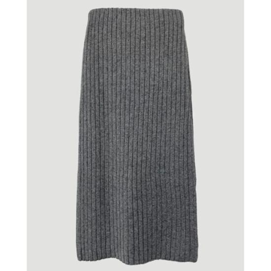 Jupe Longue Zoran Noire En Laine – Fente Latérale, Taille élastique (occasion)