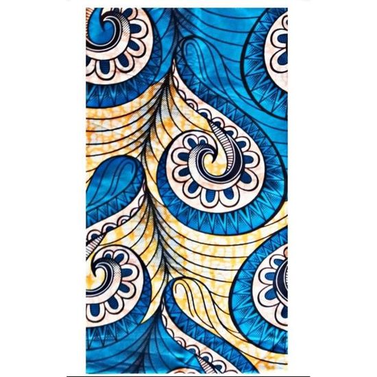 Coupon Tissu Wax 100% Coton, Tissu Africain Par 1/2 Yard, Ankara Wax