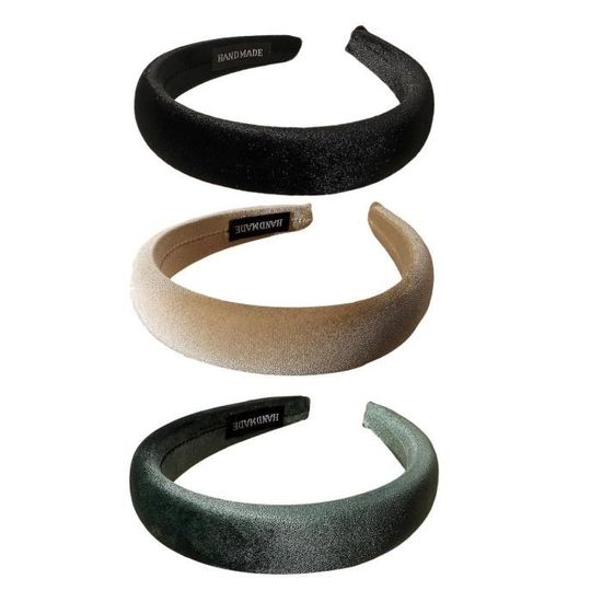 Lot De 3 Bandeaux Sans Pression Pour Porteurs De Lunettes - Serre-Tête Confortable Noir Gris Marron