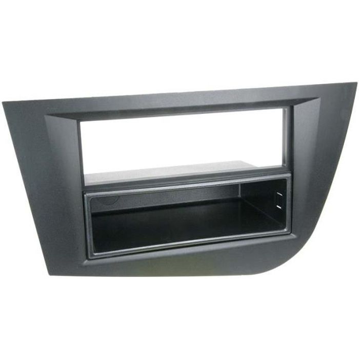 Adaptateur de façade 2-DIN avec vide poche Seat Leon 2005 - 2009 noir