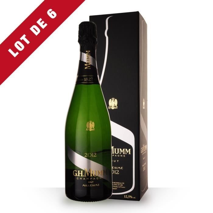 Lot de 6 - Mumm Millésimé 2012 Brut - Etui - 6x75cl - Champagne