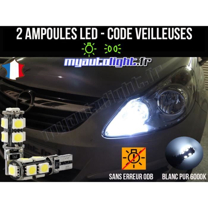 Pack veilleuses à led blanc xenon pour OPEL CORSA D