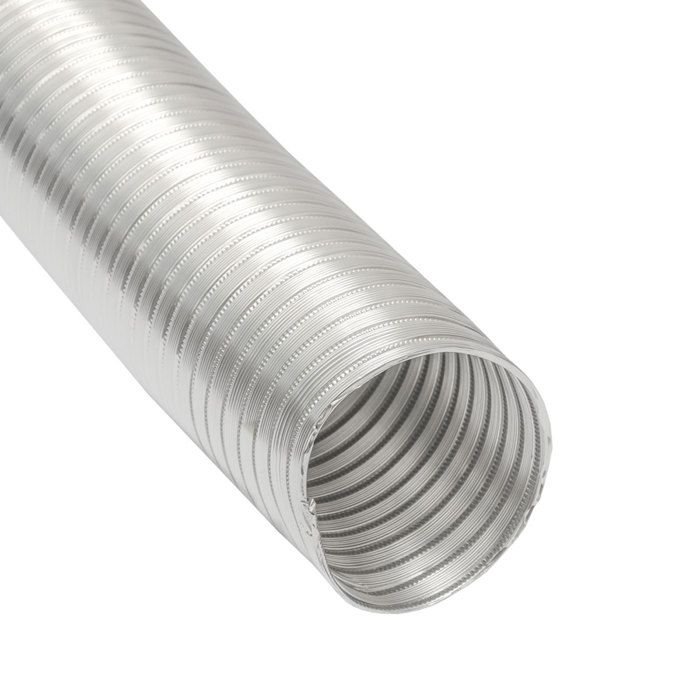 Gaine Aluminium Ø150mm pour hotte extracteur air aérateur climatiseur - 3m Tuyau en Alu flexible résistant à la chaleur