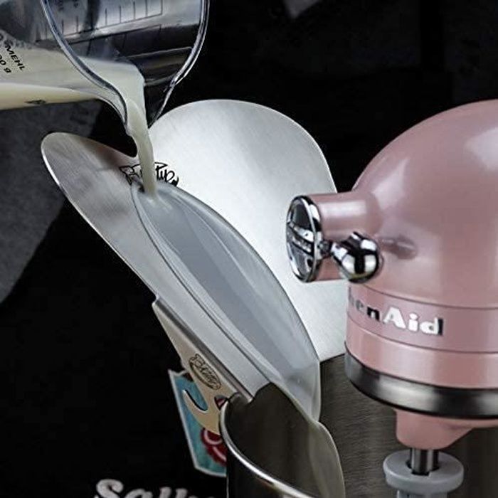 Entonnoir Inox Grand Cuisine en Forme de Cœur pour Robot Patissier - Kitty Professional: Accessoire Pâtisserie, Pétrin a Pain Multif