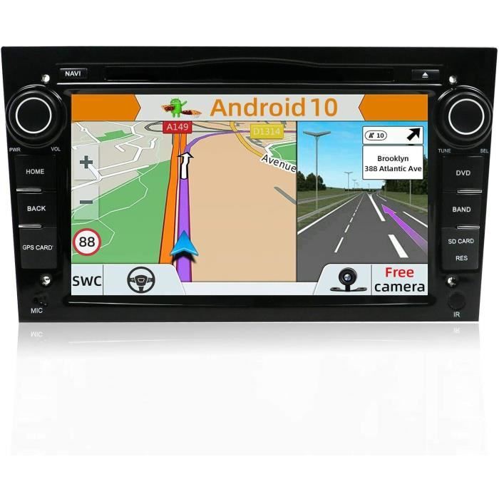 AUTORADIO YUNTX Android 10 Autoradio Compatible avec Opel Astra-Vectra-Zafira - GPS 2 Din - Caméra arrière et Canb67