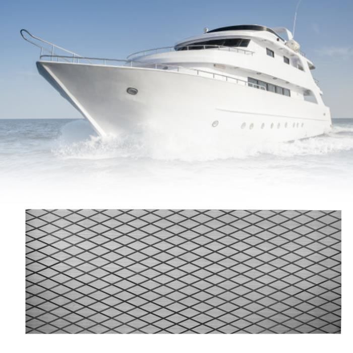 Tapis de Sol EVA Bateau Pont Yacht Décor Antidérapant (Gris + Noir ，70x190cm ) -CYA