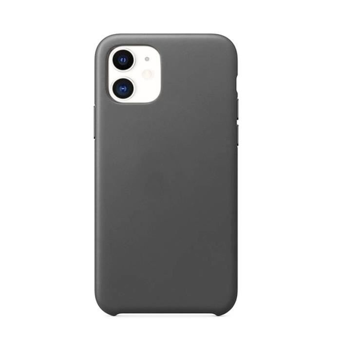 Coque pour iPhone 11 silicone liquide Gris Anthracite
