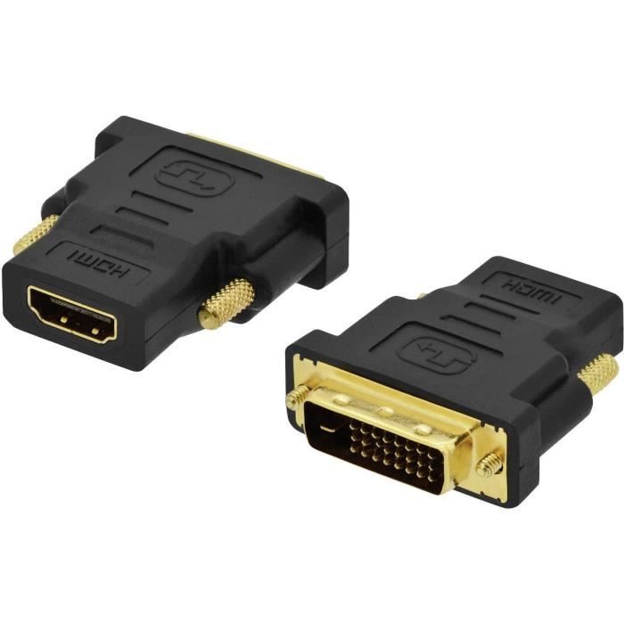 Adaptateur pour données Video HDMI 19 Femelle vers DVI 24 + 1 Male (DVI-D)