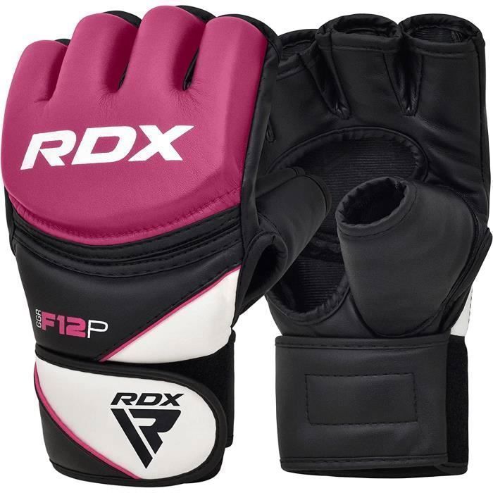 RDX MMA Gants d'entraînement, MMA Martial Art Gloves, Cuir, Mitaines Boxe Sparring Grappling, Protection Poignet Main