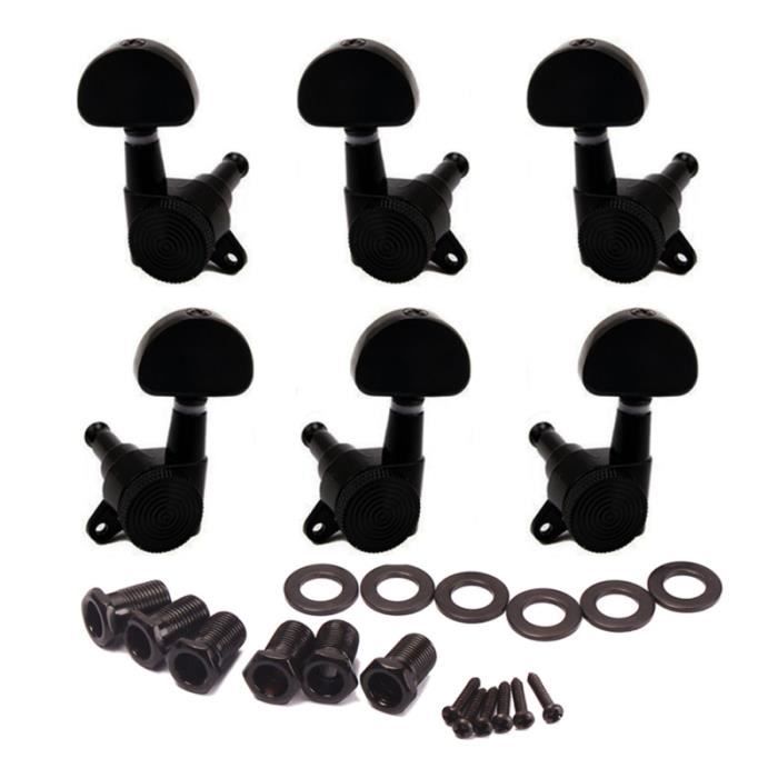 6 Pcs de réglage de guitare Pegs Black Tuning Peg Rounds pour intérieur PERSONNALISATION VEHICULE - DECORATION VEHICULE