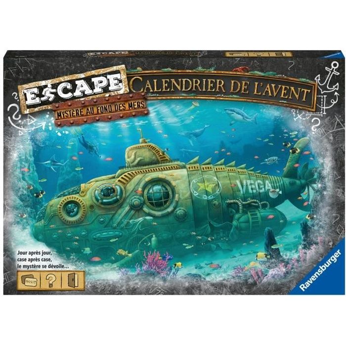 Calendrier de l'avent Escape - Ravensburger - 24 jours pour résoudre l'énigme - Jeu d'escape game - Dès 10 ans