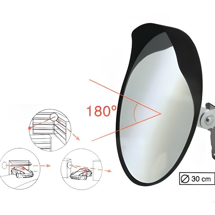 miroir convexe orientable diam. 30cm