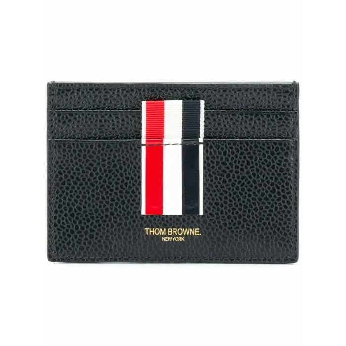 THOM BROWNE HOMME MAW100A00198001 NOIR CUIR PORTE-CARTES