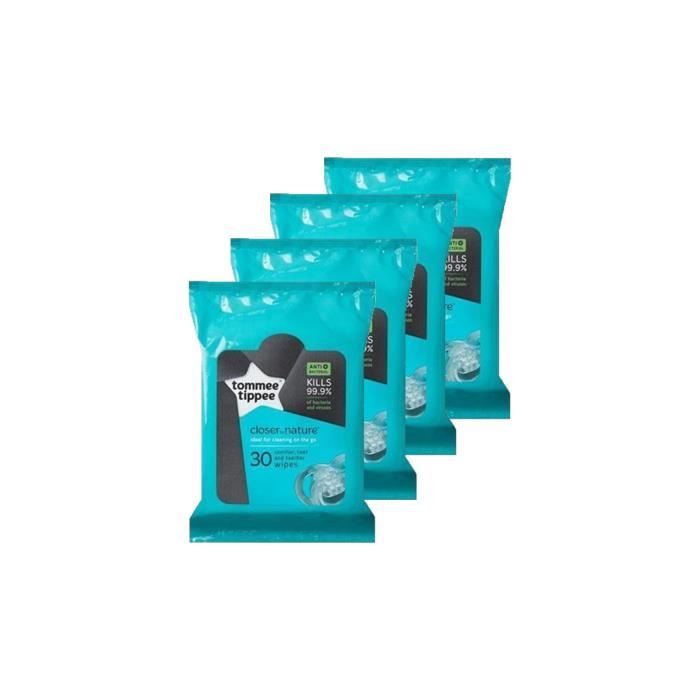 Lingettes Desinfectantes Tommee Tippee 120 Lingettes Biodegradables Pour Tétines et Biberons