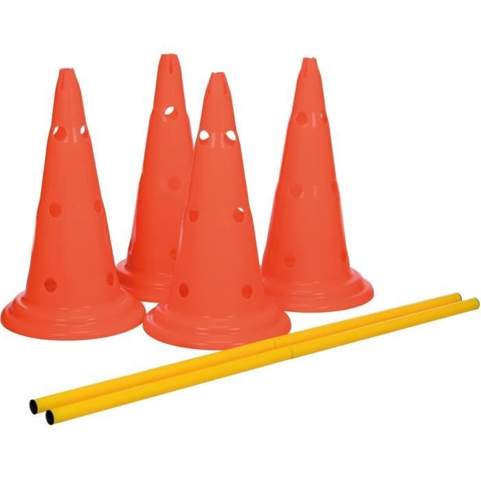 TRIXIE Lot de 2 Activités d'obstacle - Ø 30 × 50 cm - 100 cm - Orange et jaune - Pour chien