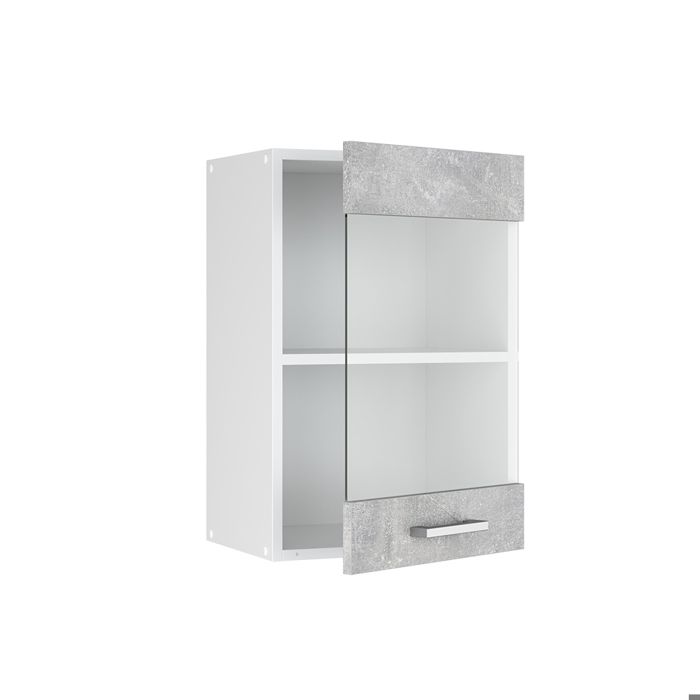 Armoire suspendue R-Line 40cm avec porte vitrée Béton Vicco 42020