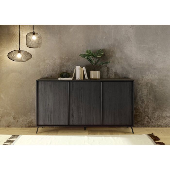 Buffet SALEM noir frêne 1 Buffet SALEM noir frêne 1