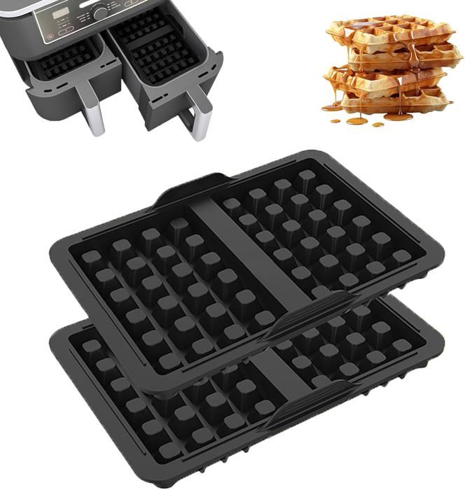 Plaque à Gaufres Pour Friteuse à Air - Compatible Ninja AF300/AF400/SL400 | Silicone Alimentaire, 230°C Max