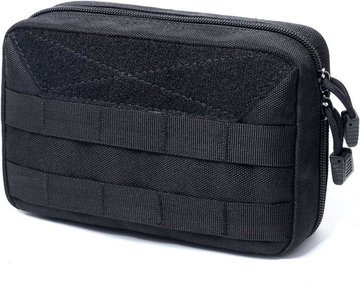 Azarxis Pochette Tactique EDC Ceinture – 2 Sacs Molle Nylon 1000D – Idéal Randonnée, Airsoft, CS, Camping, Chasse