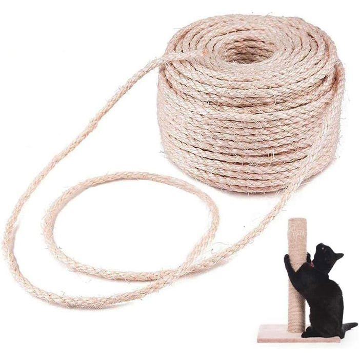 Comparer les prix de Corde en Sisal Naturelle pour Chat Scratch Pilier Décoration de Bricolage de Jardin et Maison 10mx4mm