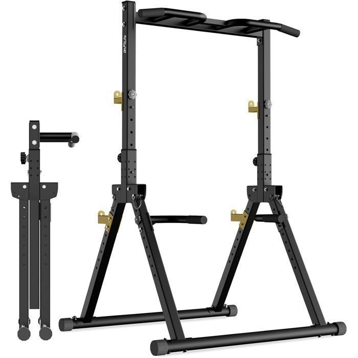 Barre De Traction Pliable HOARLICN – Power Tower Pour Tractions Et Dips – Charge 200 Kg – Réglable 1,75-2,30 M – Pour Maison Ou Salle De Sport - 4