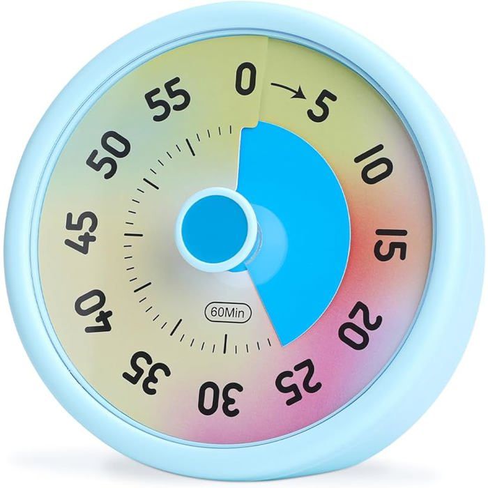 Minuteur Visuel Enfant, 60 Minutes Visual Timer pour Enfants et Adultes ...