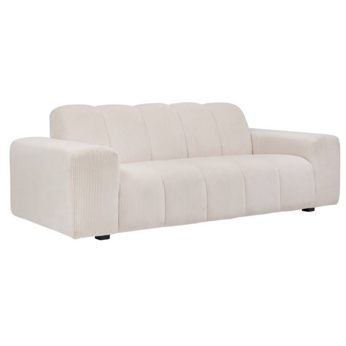 Canapé 3 places Sofa Fauteuil coloris ivoire - Longueur 212 x Profondeur 97 x Hauteur 76 cm Canapé 3 places Sofa Fauteuil coloris ivoire - Longueur 212 x Profondeur 97 x Hauteur 76 cm