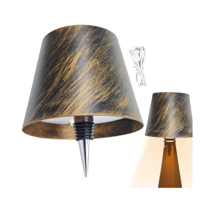 Lampe Bouteille Led Sans Fil Lampes Bouteille avec 3 Couleurs à Intensité Variable 4 7x5 5 Pouces Abat-jour de Multic LAMPE A POSER