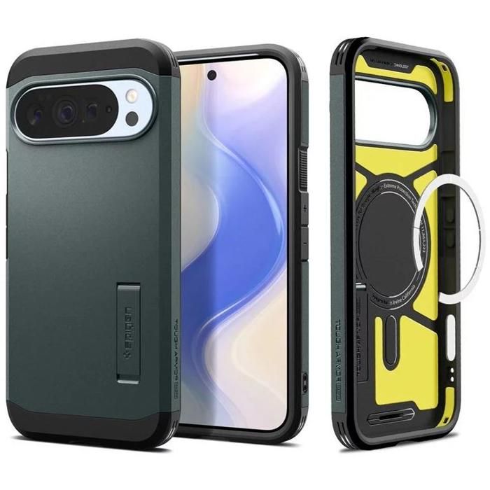 Spigen Tough Armor AI Case with Pixelsnap for Google Pixel 10 Pro XL 6.8 Abyss Green - ACS09730