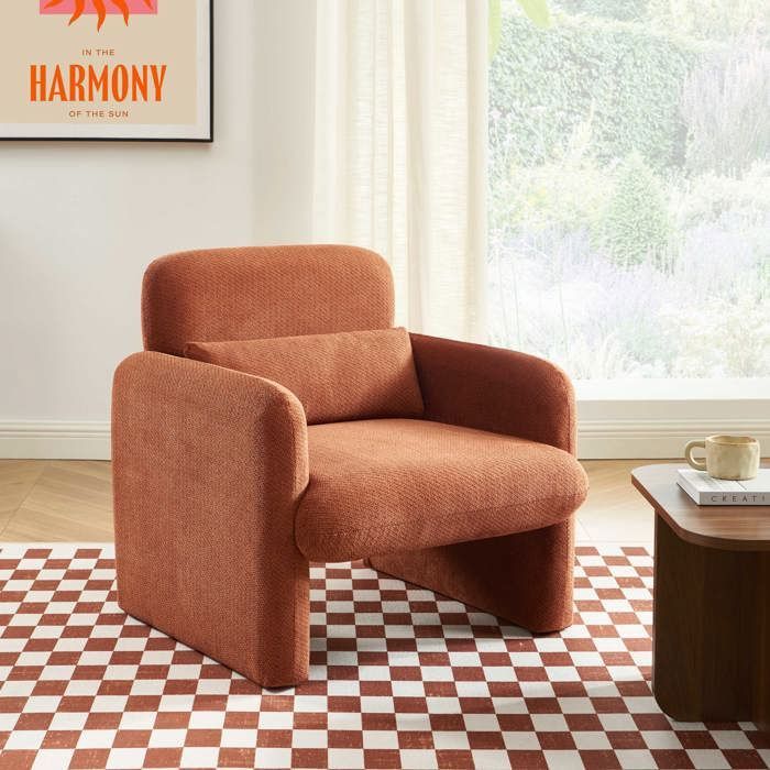Fauteuil OMA tissu brique Fauteuil OMA tissu brique