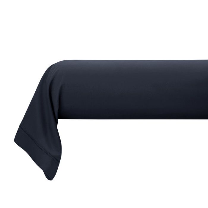 Taie de traversin Prestige 100% Satin de coton Peigné 120 fils /cm² Coton Pur - 45x185 - Prestige Bleu Velours