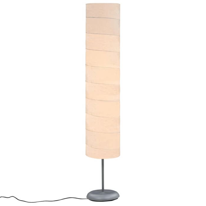 Lampadaire en papier de riz - vidaXL - 121 cm - Blanc - E27 - Base stable - Interrupteur à pédale - 22x94 cm abat-jour Lampadaire en papier de riz - vidaXL - 121 cm - Blanc - E27 - Base stable - Interrupteur à pédale - 22x94 cm abat-jour