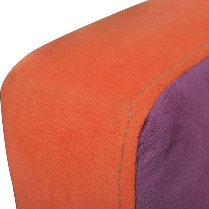 Fauteuil patchwork réglable - WIENS - Multicolore - 63x57x66-76 cm - Hauteur réglable - Bois - Capacité 110 kg